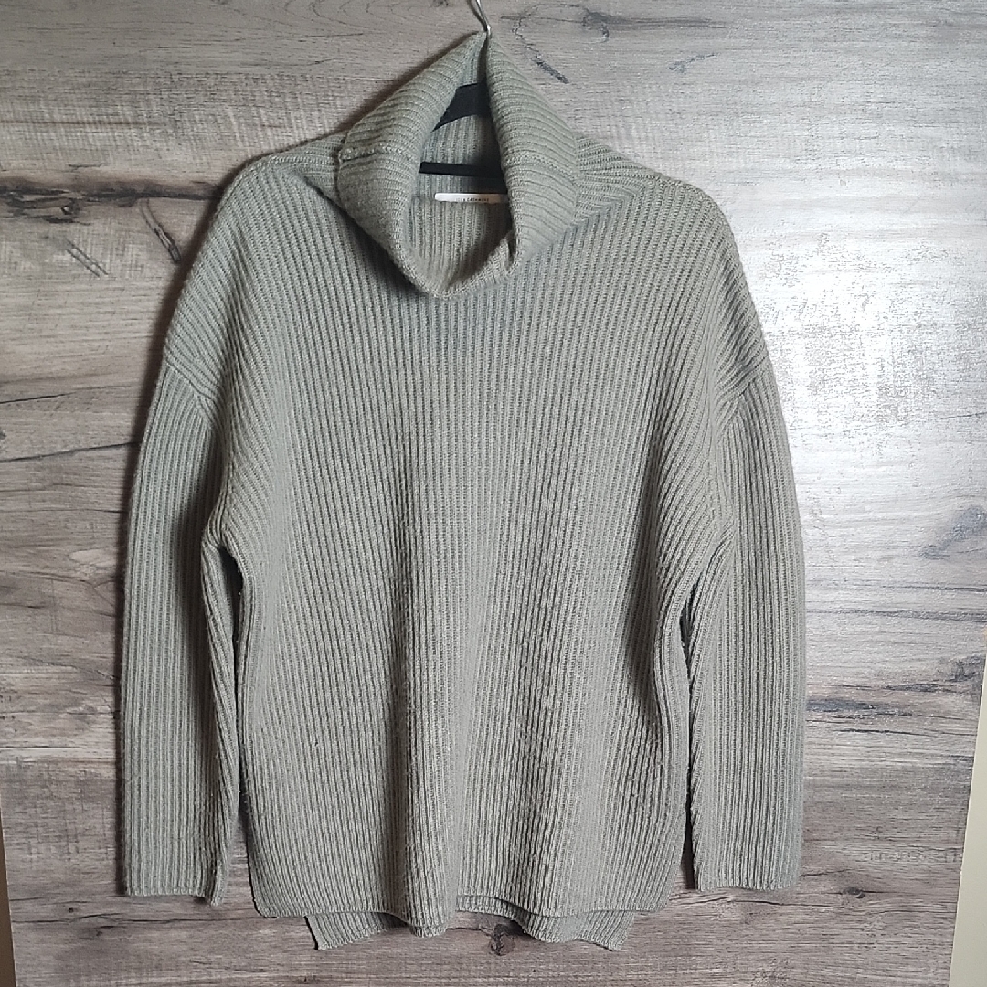 Nordstrom Signature 100% Cashmere Roll Neck Sweater In Sage Green